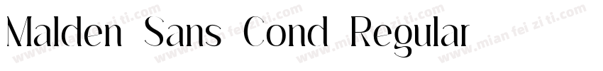 Malden Sans Cond Regular字体转换